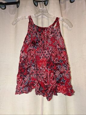 Maurices Red Paisley Halter Camisole